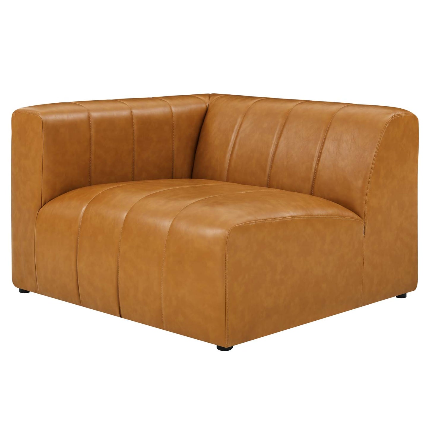 Bartlett Vegan Leather LeftArm Chair Tan by Modway