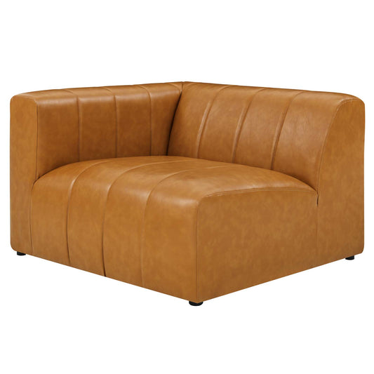 Bartlett Vegan Leather LeftArm Chair Tan by Modway