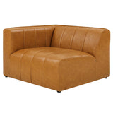 Bartlett Vegan Leather LeftArm Chair Tan by Modway