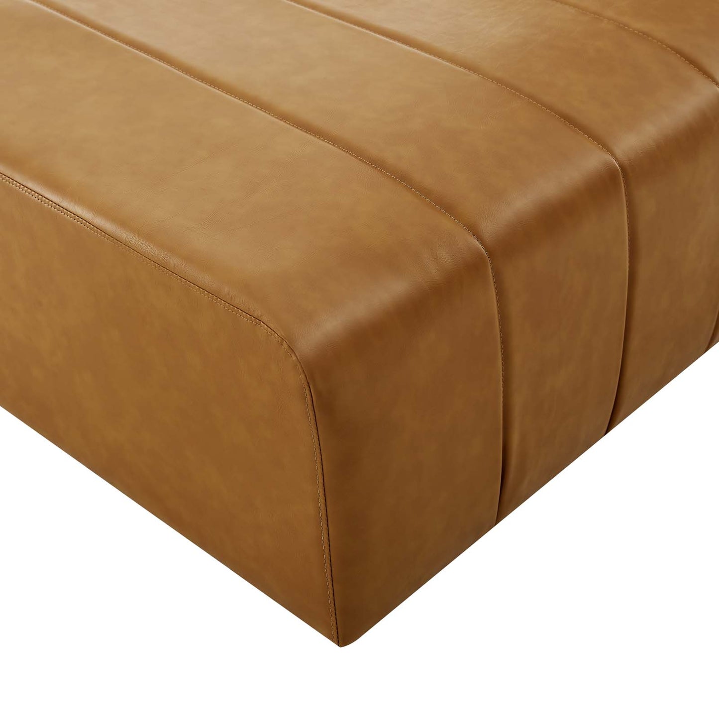 Bartlett Vegan Leather Armless Chair Tan by Modway