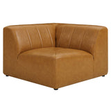 Bartlett Vegan Leather Corner Chair Tan by Modway