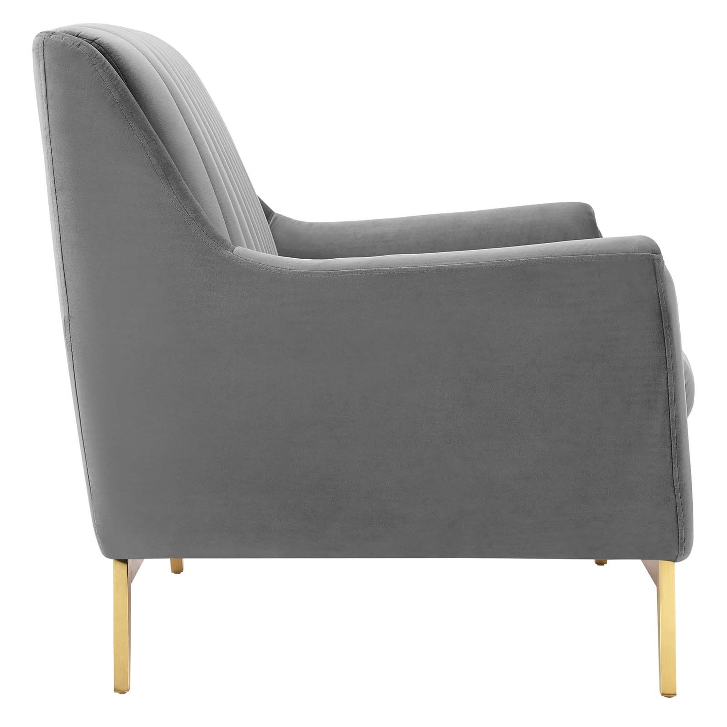 Winsome Channel Tufted Performance Velvet Loveseat Gray by Modway
