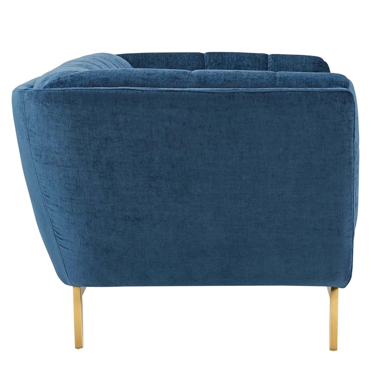 Bestow Crushed Performance Velvet Loveseat Navy | Polyester by Modway