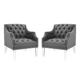 Proverbial Armchair Performance Velvet Set of 2 by Modway