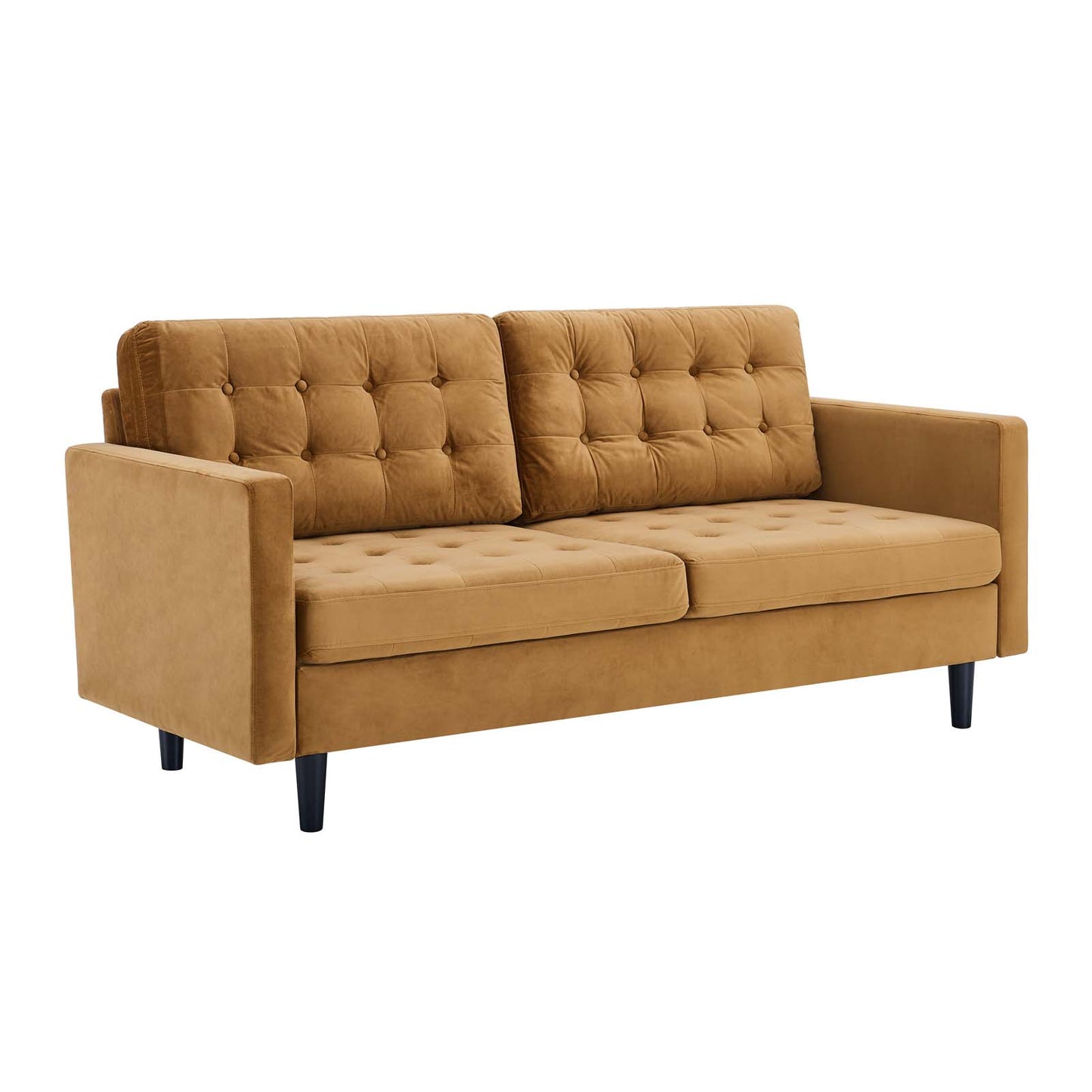 Exalt Tufted Performance Velvet Sofa in Gray by Modway