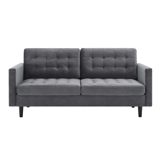 Exalt Tufted Performance Velvet Sofa in Gray by Modway