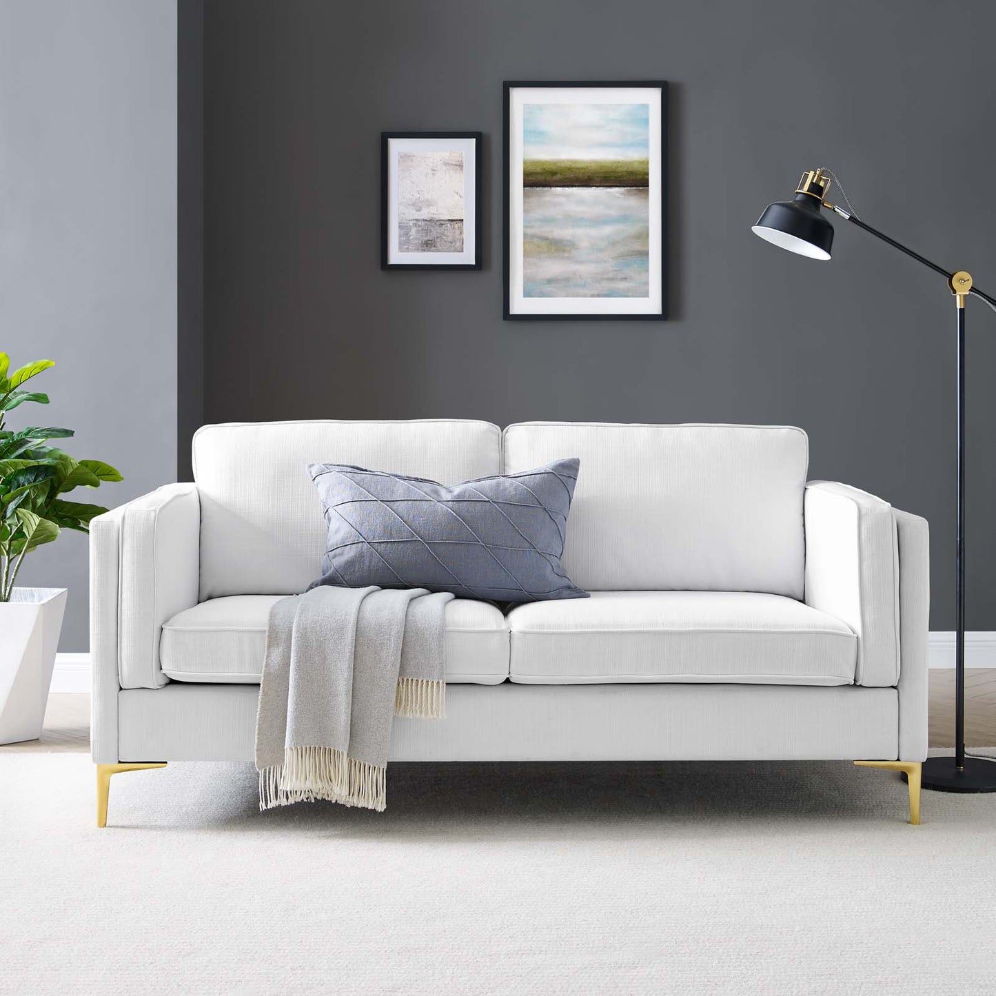 Kaiya Fabric Sofa | Polyester by Modway