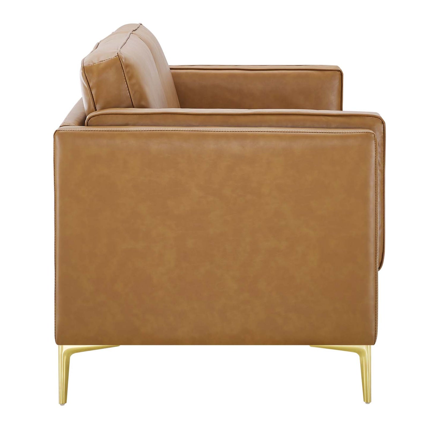 Kaiya Vegan Leather Sofa Tan by Modway