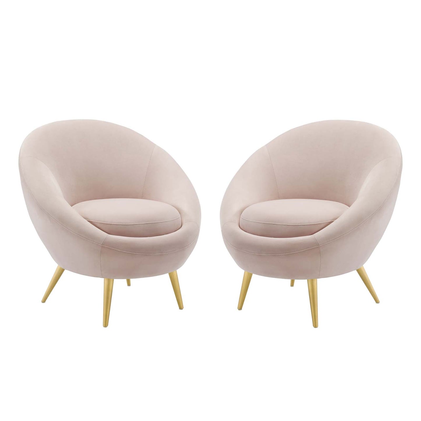 Circuit Accent Chair Performance Velvet Set of 2 by Modway