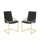 Pitch Dining Armchair Performance Velvet Set of 2 by Modway