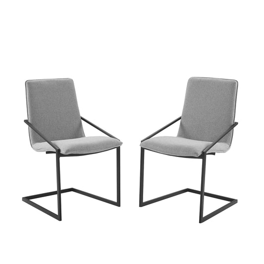 Pitch Dining Armchair Upholstered Fabric Set of 2 by Modway