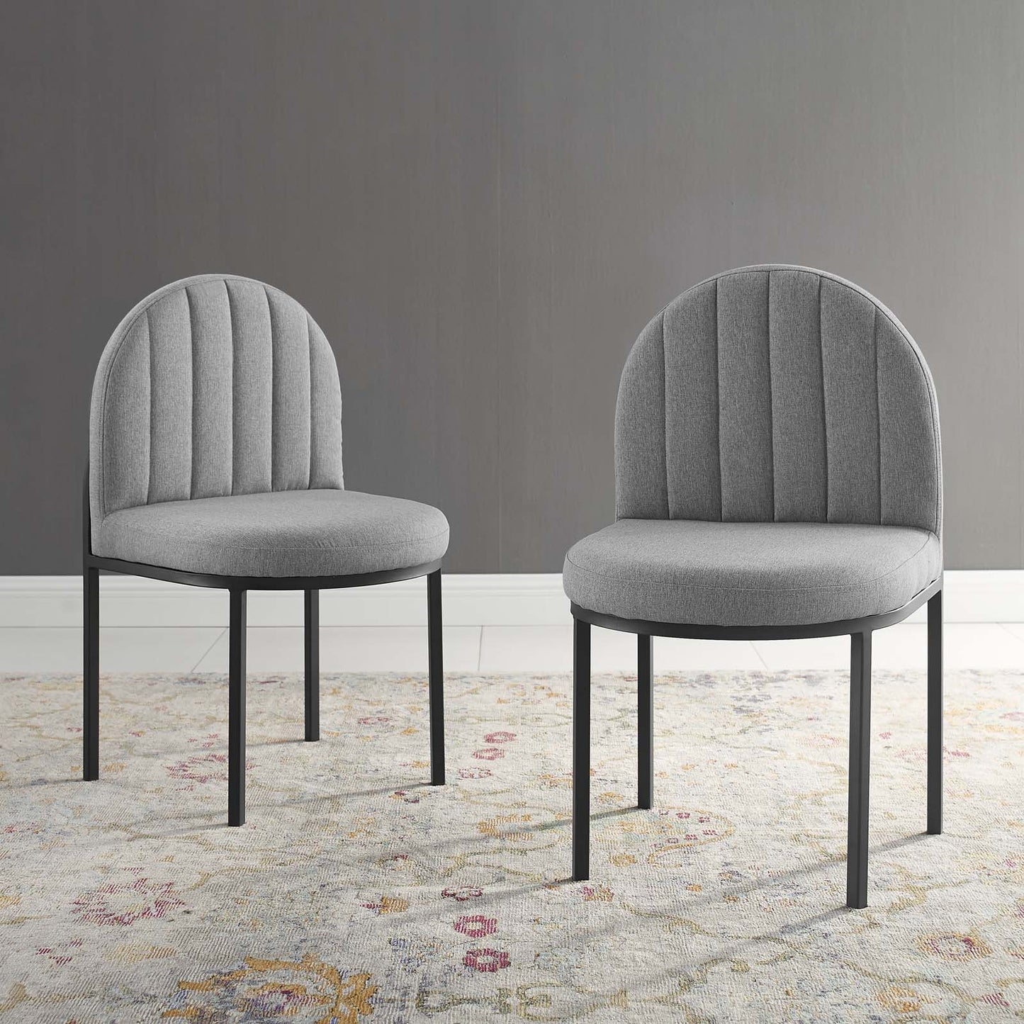 Isla Dining Side Chair Upholstered Fabric (Set of 2) | Polyester by Modway