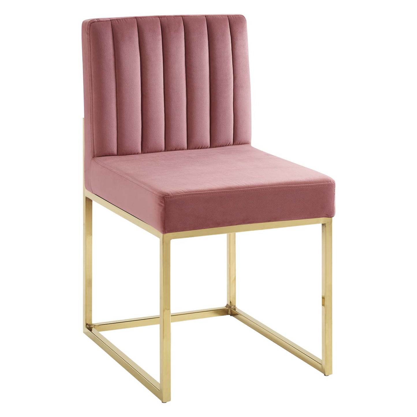 Carriage Dining Chair Performance Velvet Set of 2 | Polyester by Modway