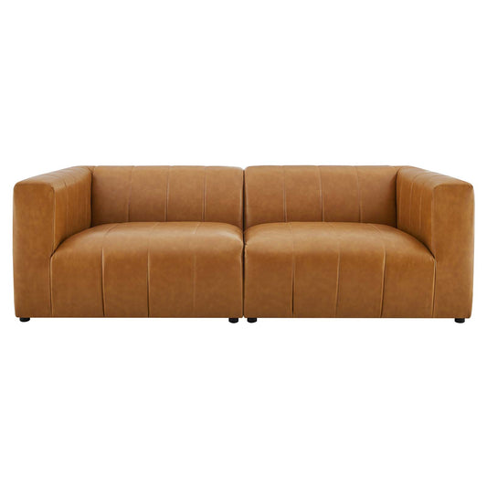 Bartlett Vegan Leather 2Piece Loveseat Tan by Modway