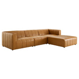 Bartlett Vegan Leather 4Piece Sectional Sofa Tan by Modway
