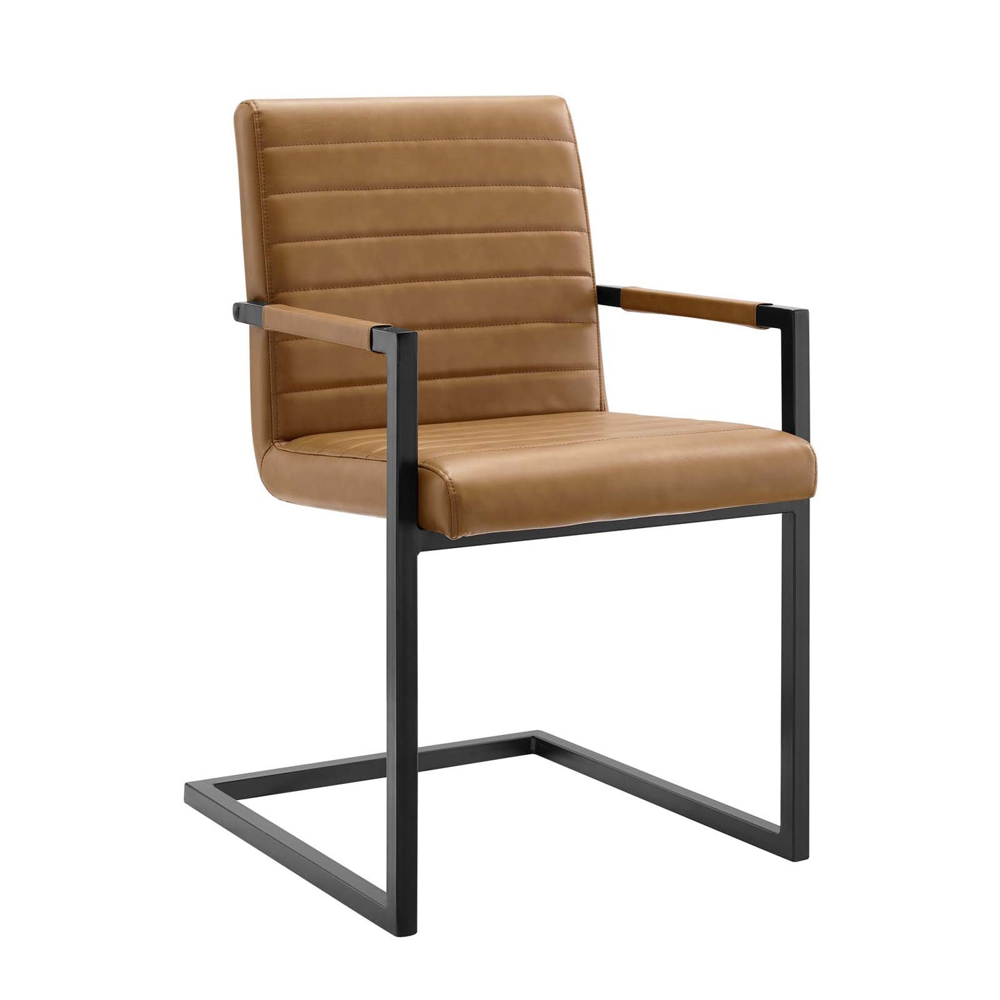 Savoy Vegan Leather Dining Chairs - Set of 2 Tan by Modway