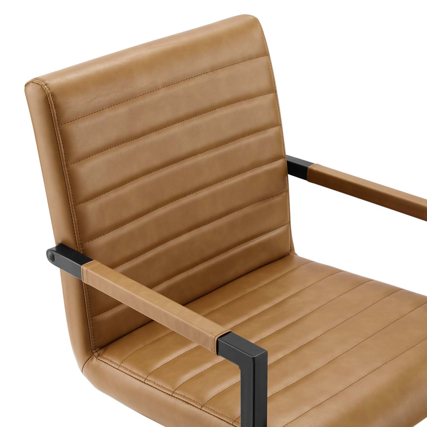 Savoy Vegan Leather Dining Chairs - Set of 2 Tan by Modway