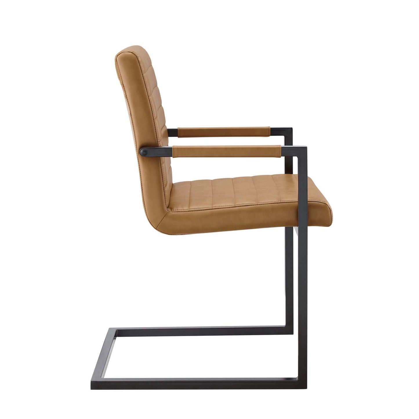 Savoy Vegan Leather Dining Chairs - Set of 2 Tan by Modway