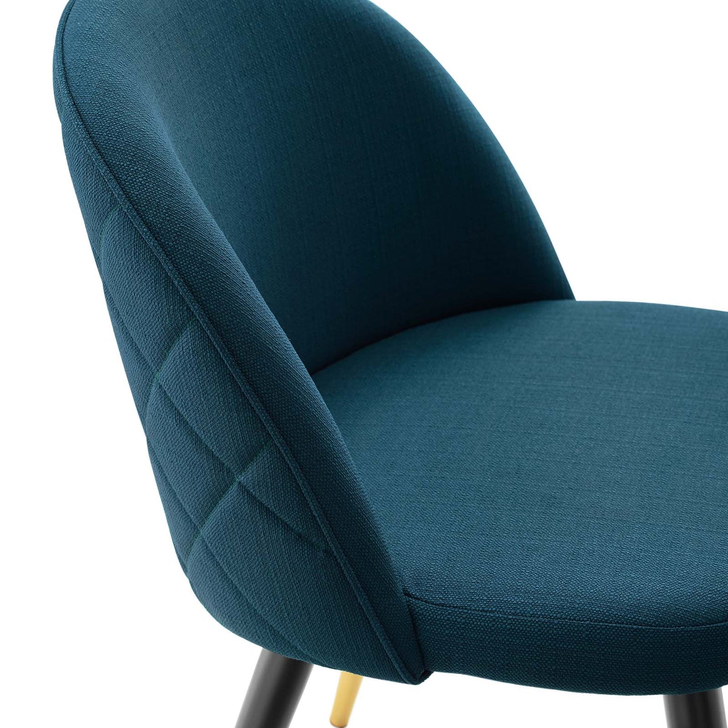 Cordial Upholstered Fabric Dining Chairs - Set of 2 Azure | Polyester by Modway