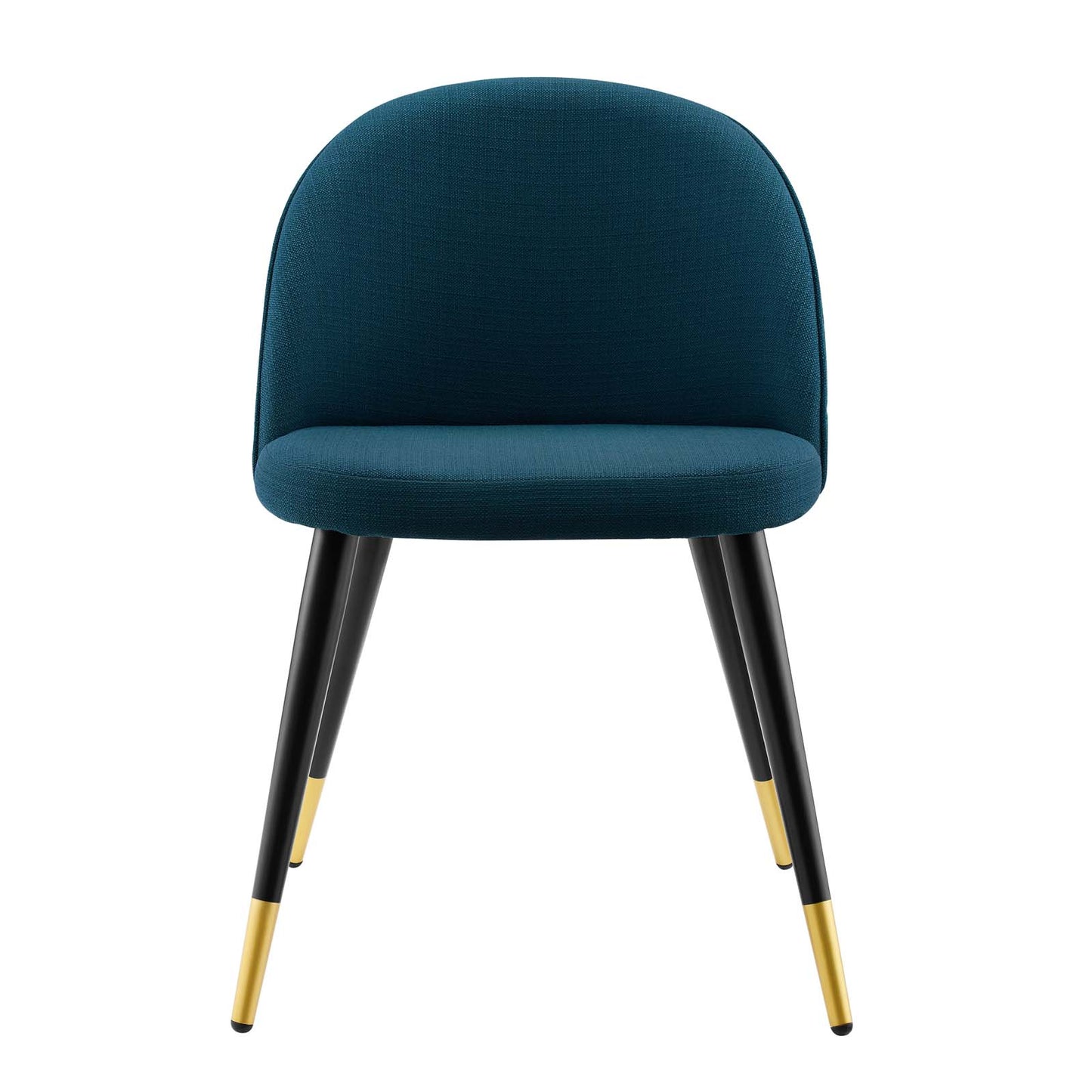 Cordial Upholstered Fabric Dining Chairs - Set of 2 Azure | Polyester by Modway