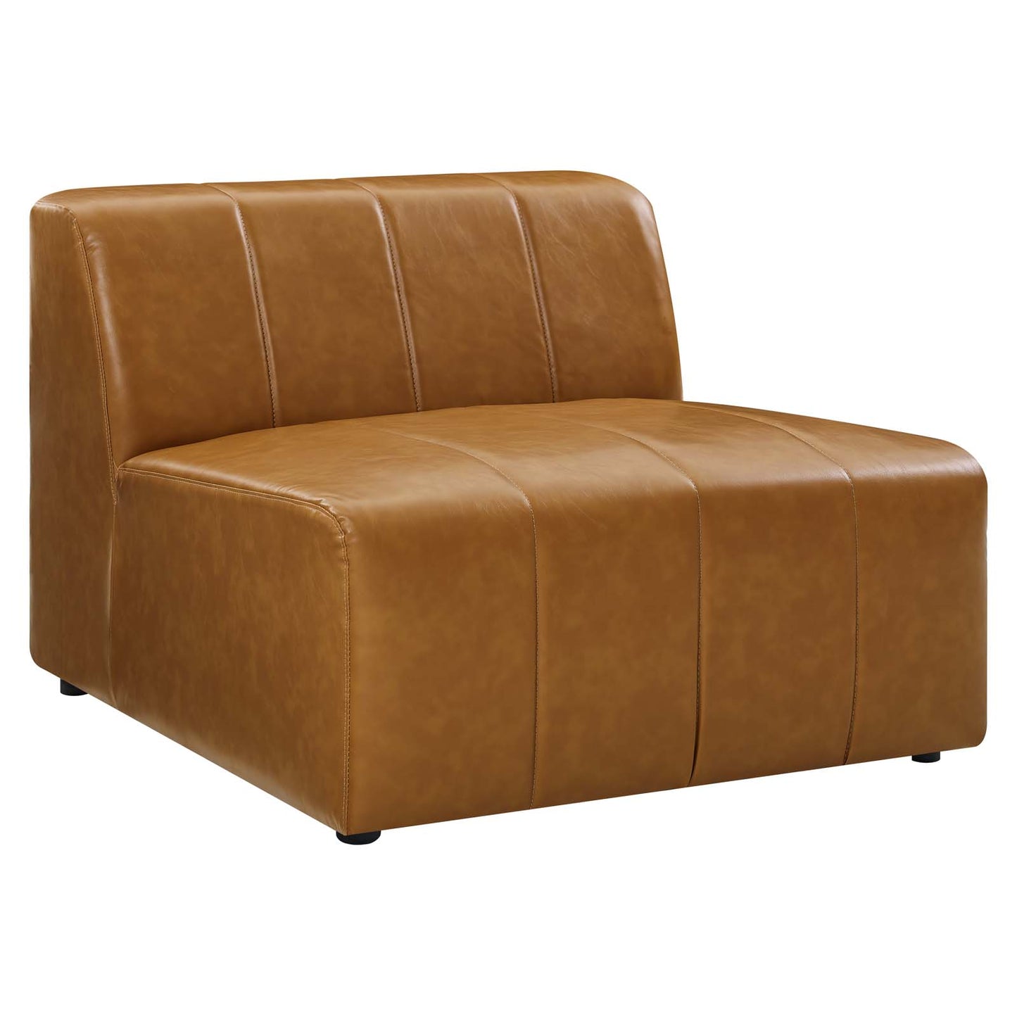 Bartlett Vegan Leather 5Piece Sectional Sofa Tan by Modway
