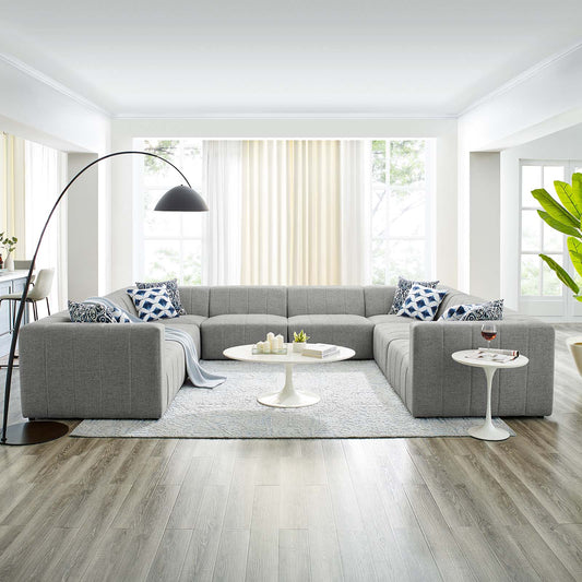 Bartlett Upholstered Fabric 8-Piece Sectional Sofa | Polyester by Modway