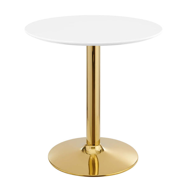Verne 28" Dining Table in Gold White by Modway