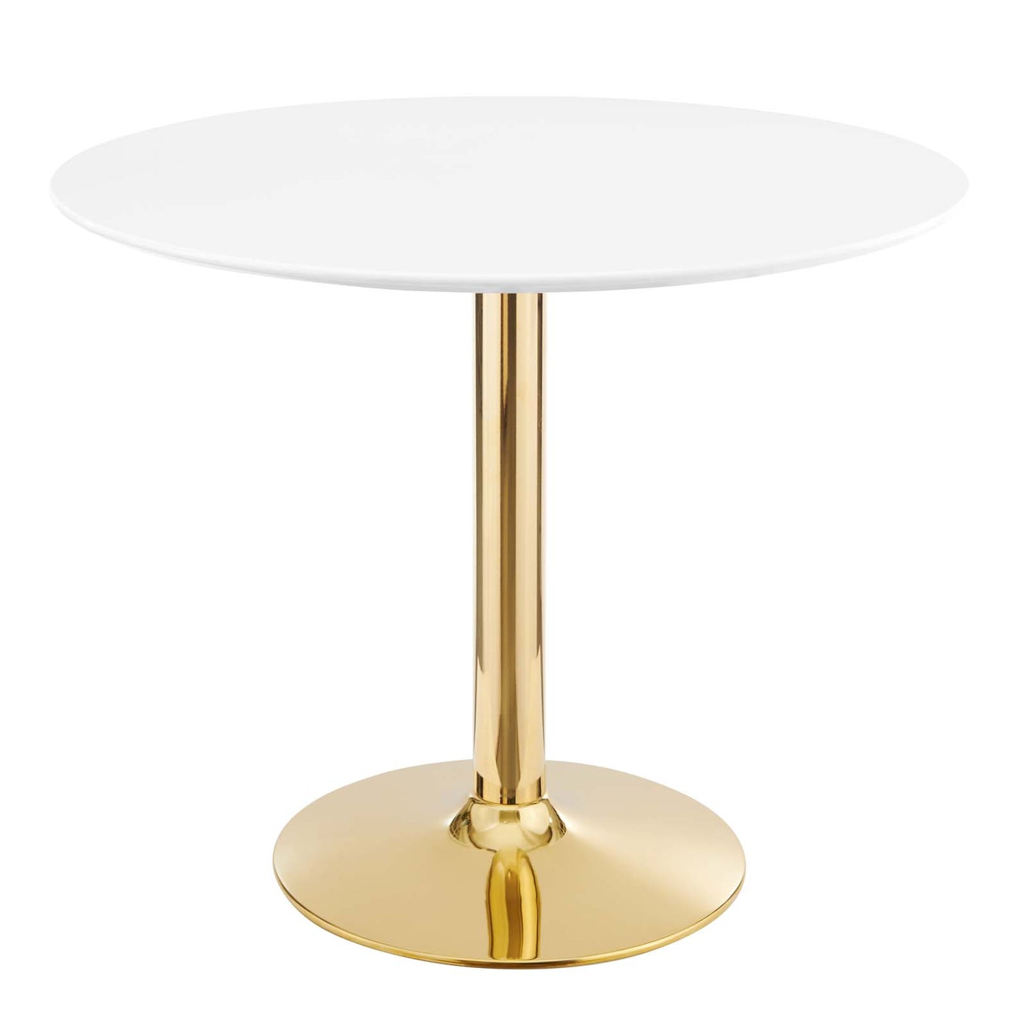 Verne 35" Dining Table in Gold White by Modway
