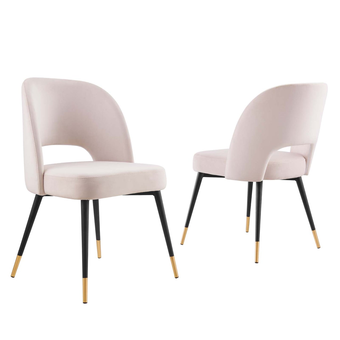 Rouse Performance Velvet Dining Side Chairs Set of 2 by Modway
