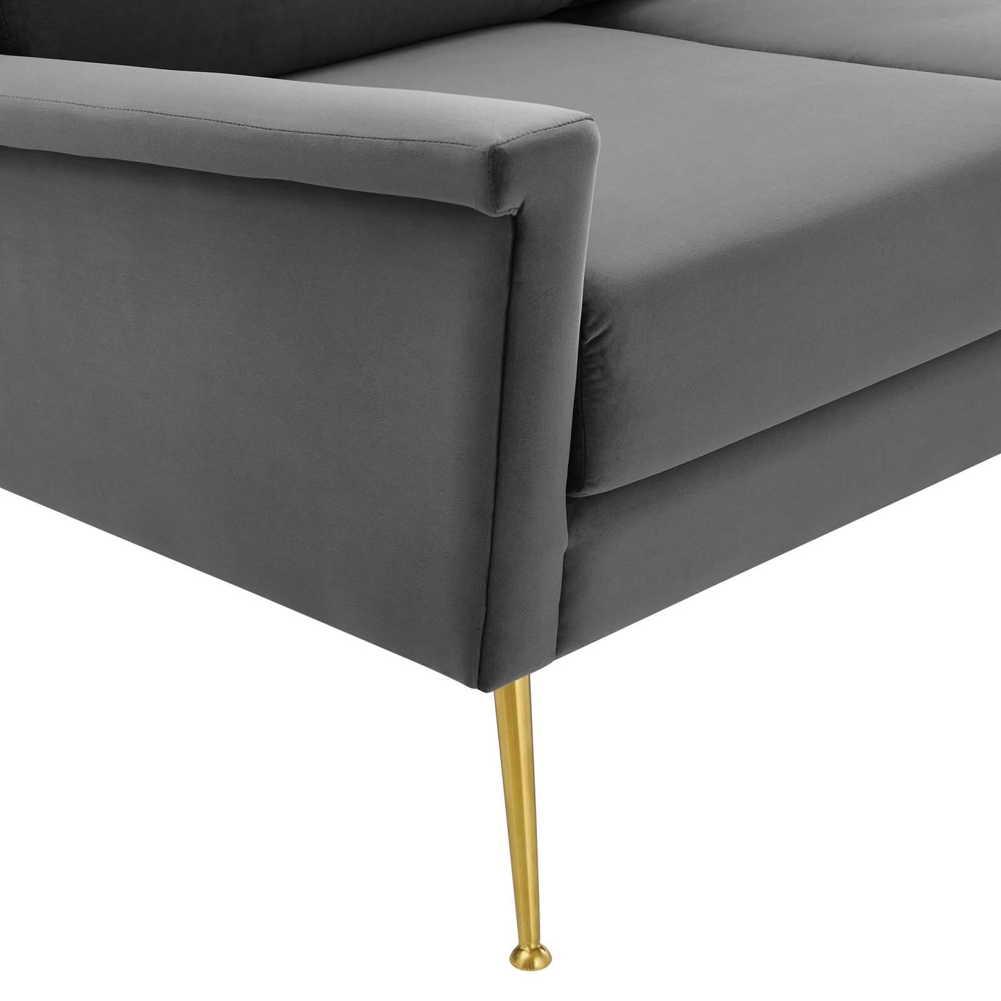 Chesapeake Performance Velvet Sofa Gold Gray by Modway
