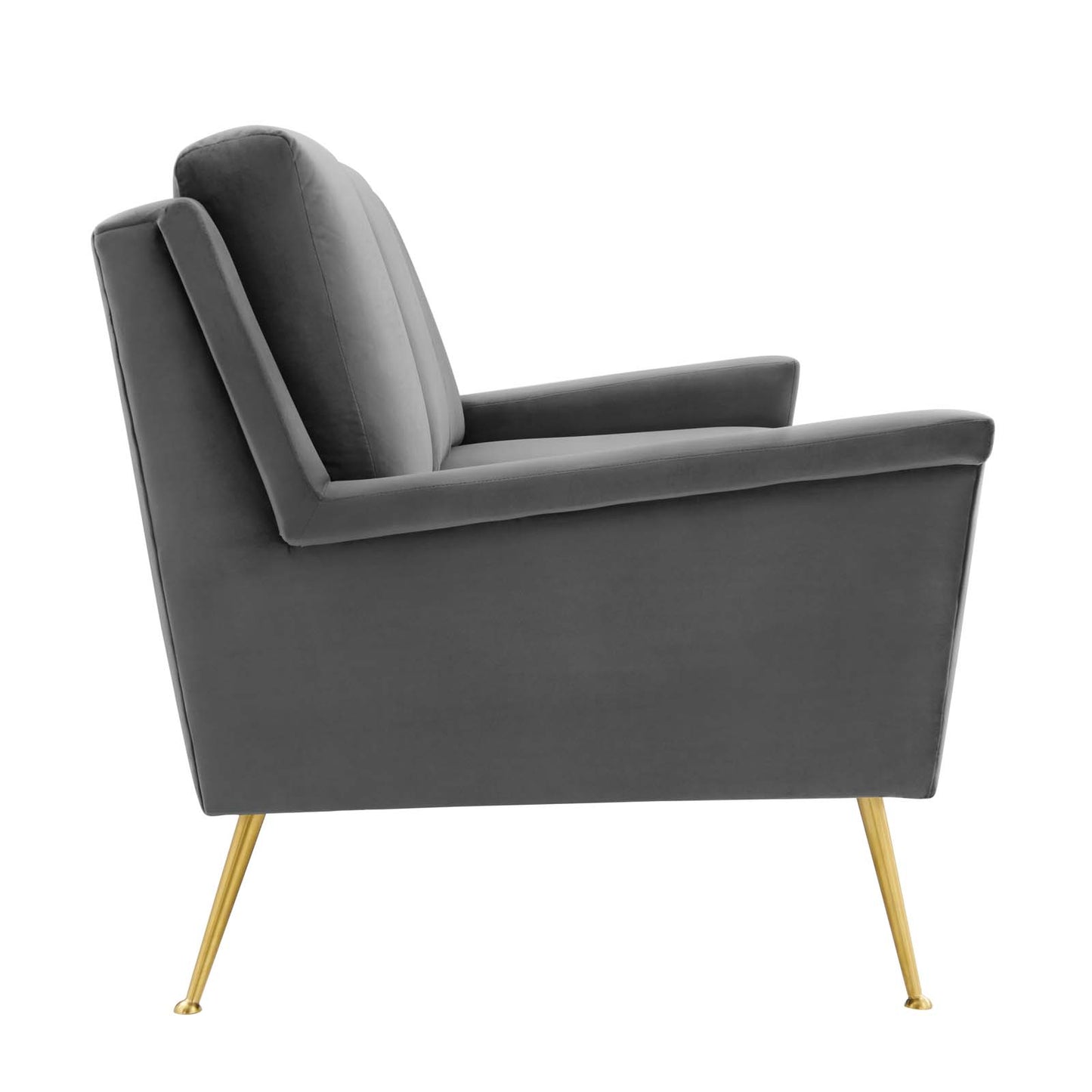 Chesapeake Performance Velvet Sofa Gold Gray by Modway