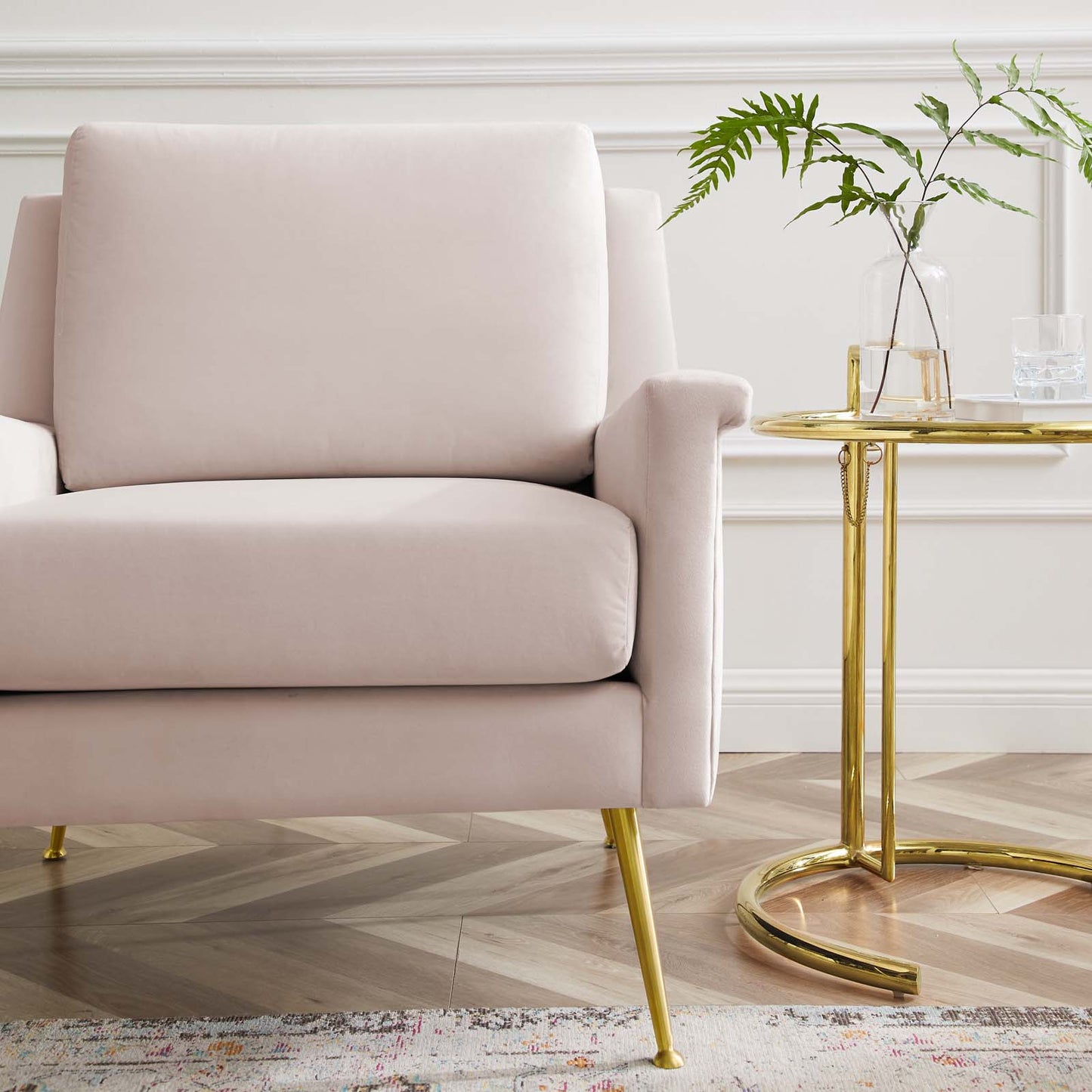 Chesapeake Performance Velvet Armchair Modway