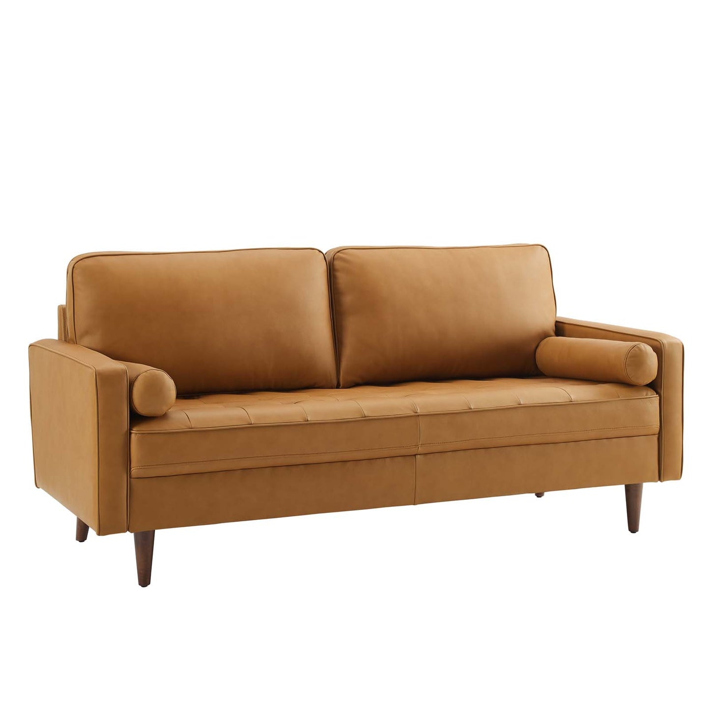 Valour Leather Sofa Tan by Modway