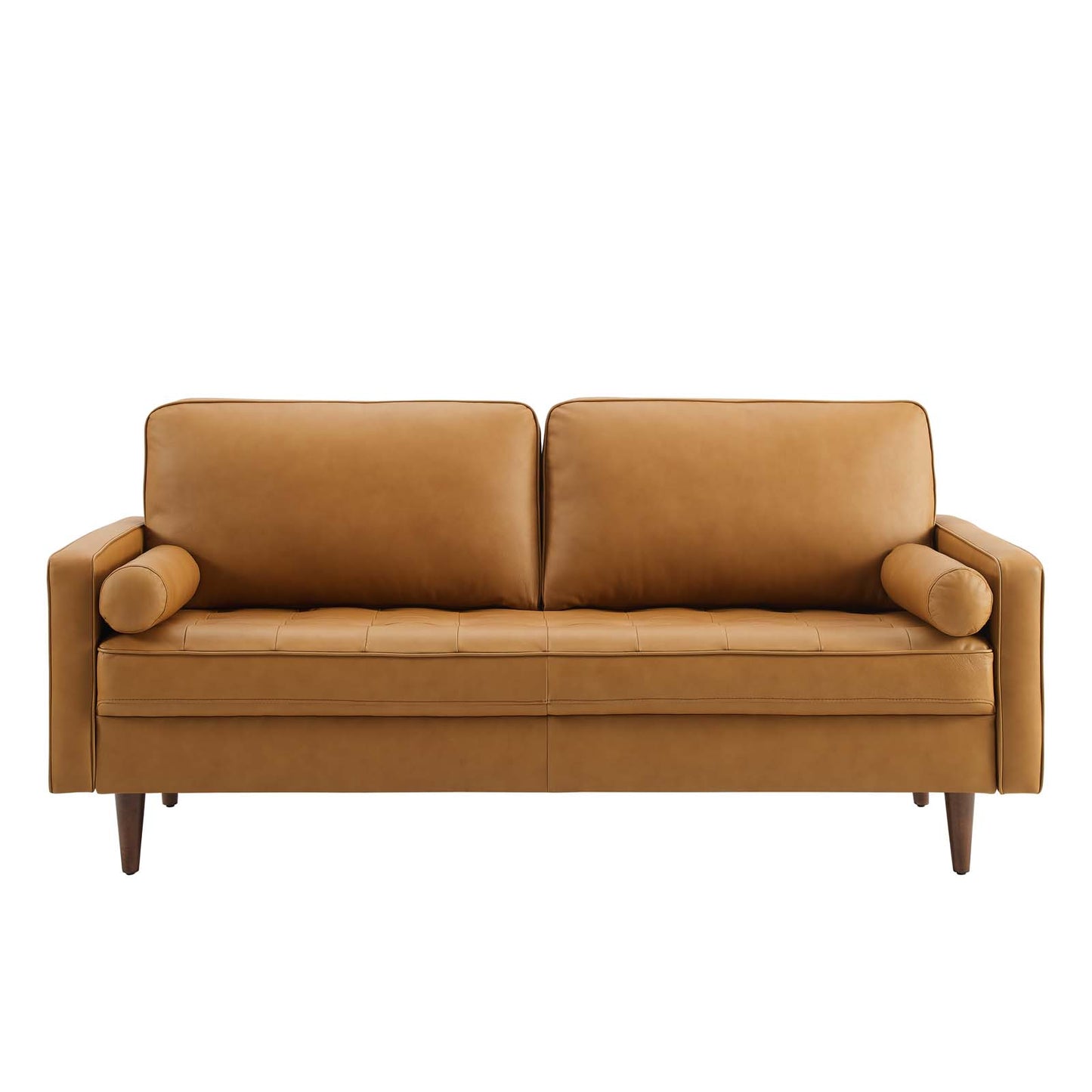 Valour Leather Sofa Tan by Modway