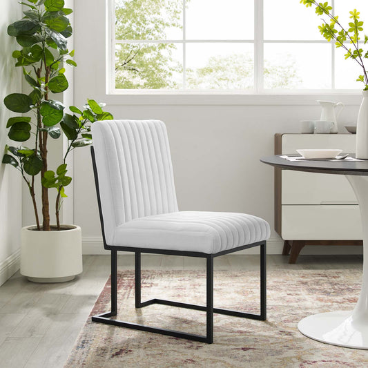 Indulge Channel Tufted Fabric Dining Chair | Polyester by Modway