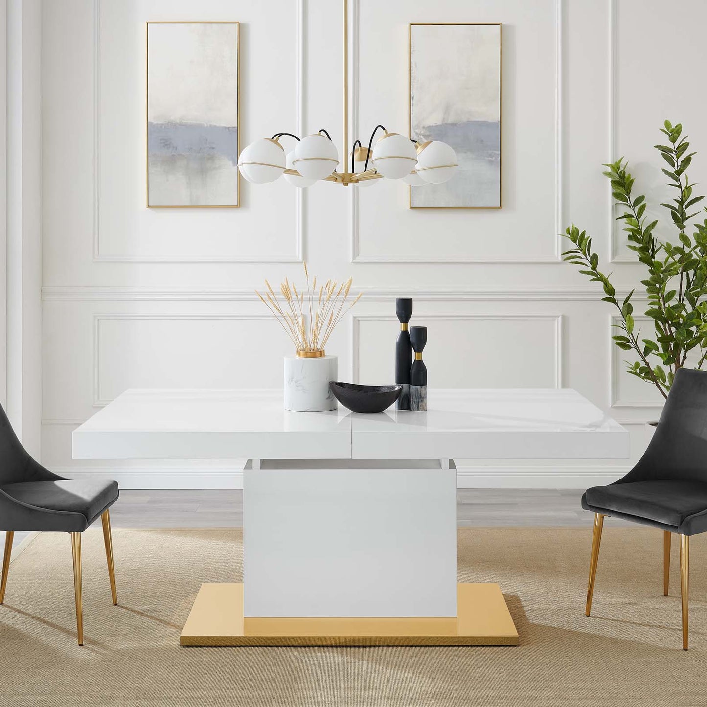 Vector Expandable Dining Table | Fiber by Modway