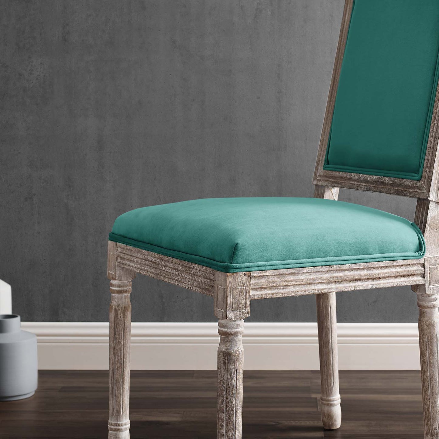Court French Vintage Upholstered Fabric Dining Side Chair by Modway