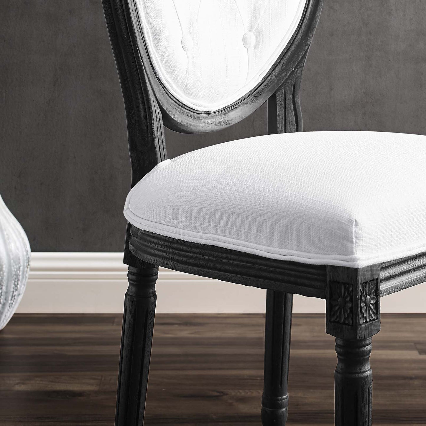 Arise Vintage French Upholstered Fabric Dining Side Chair by Modway