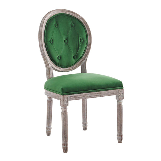 Arise Vintage French Upholstered Fabric Dining Side Chair by Modway
