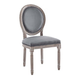 Emanate Vintage French Upholstered Fabric Dining Side Chair by Modway