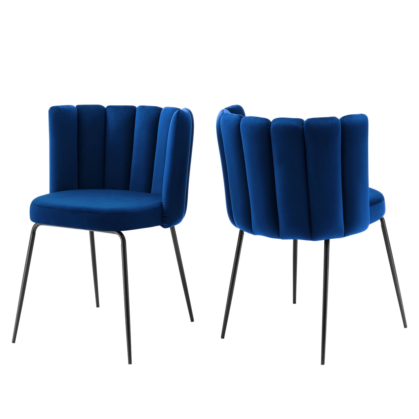 Virtue Performance Velvet Dining Chair Set of 2 by Modway