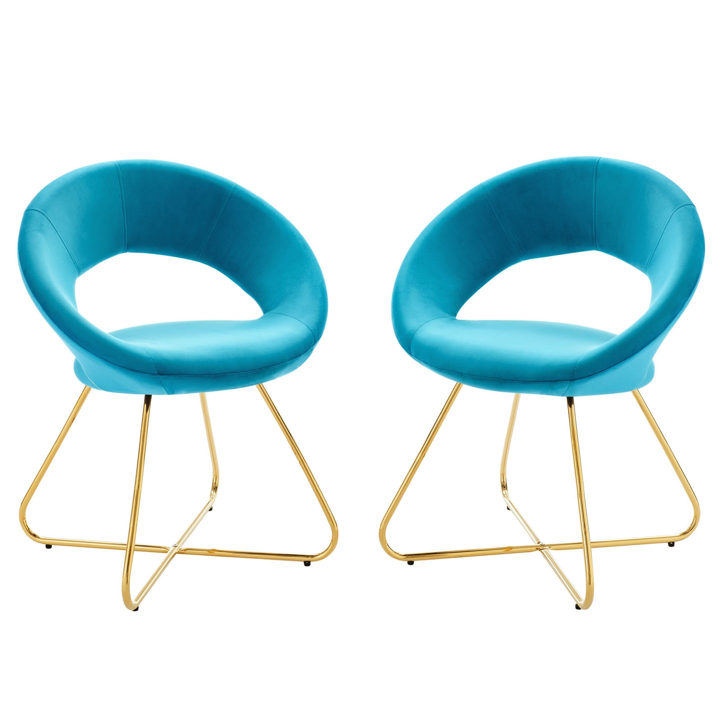 Nouvelle Performance Velvet Dining Chair Set of 2 by Modway
