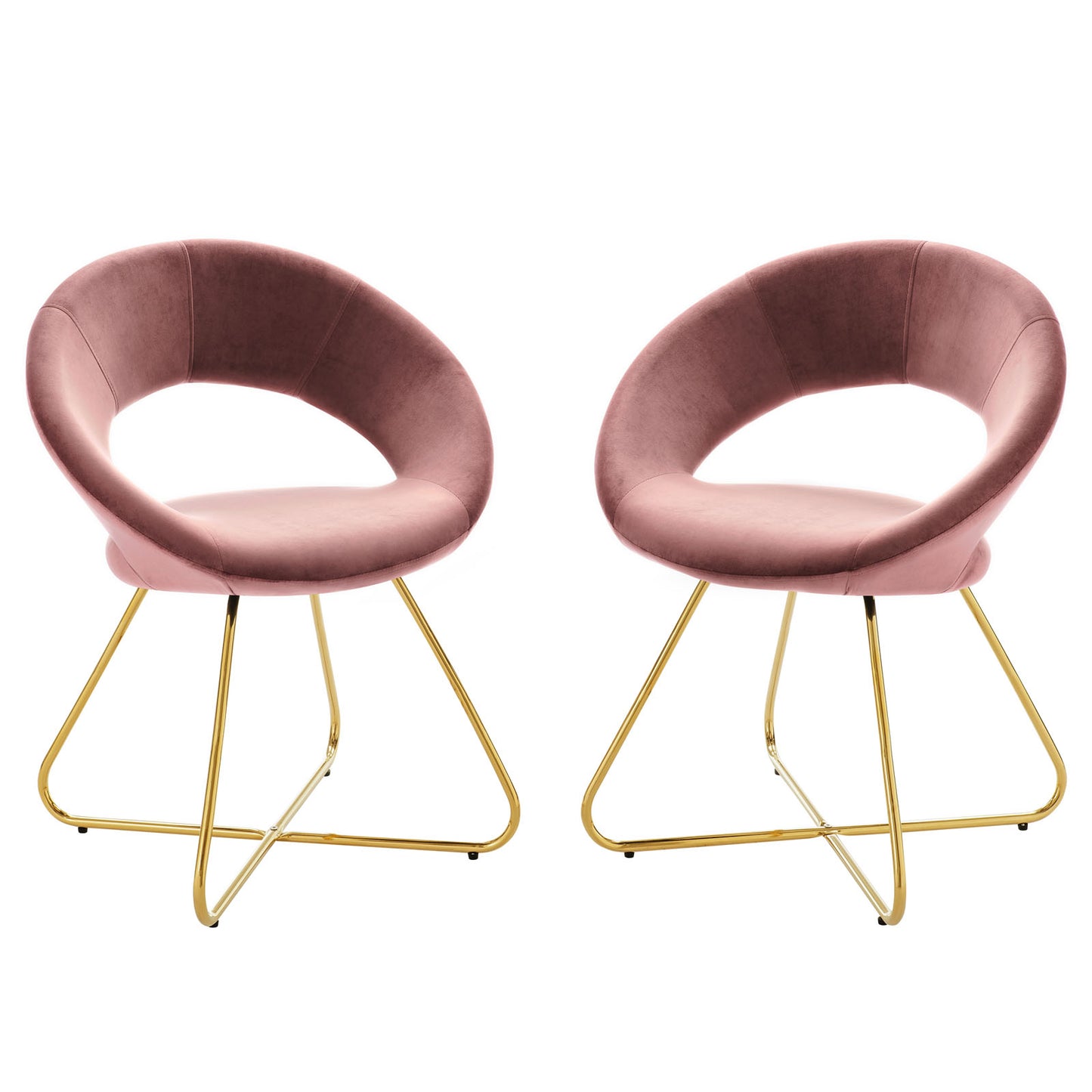 Nouvelle Performance Velvet Dining Chair Set of 2 by Modway