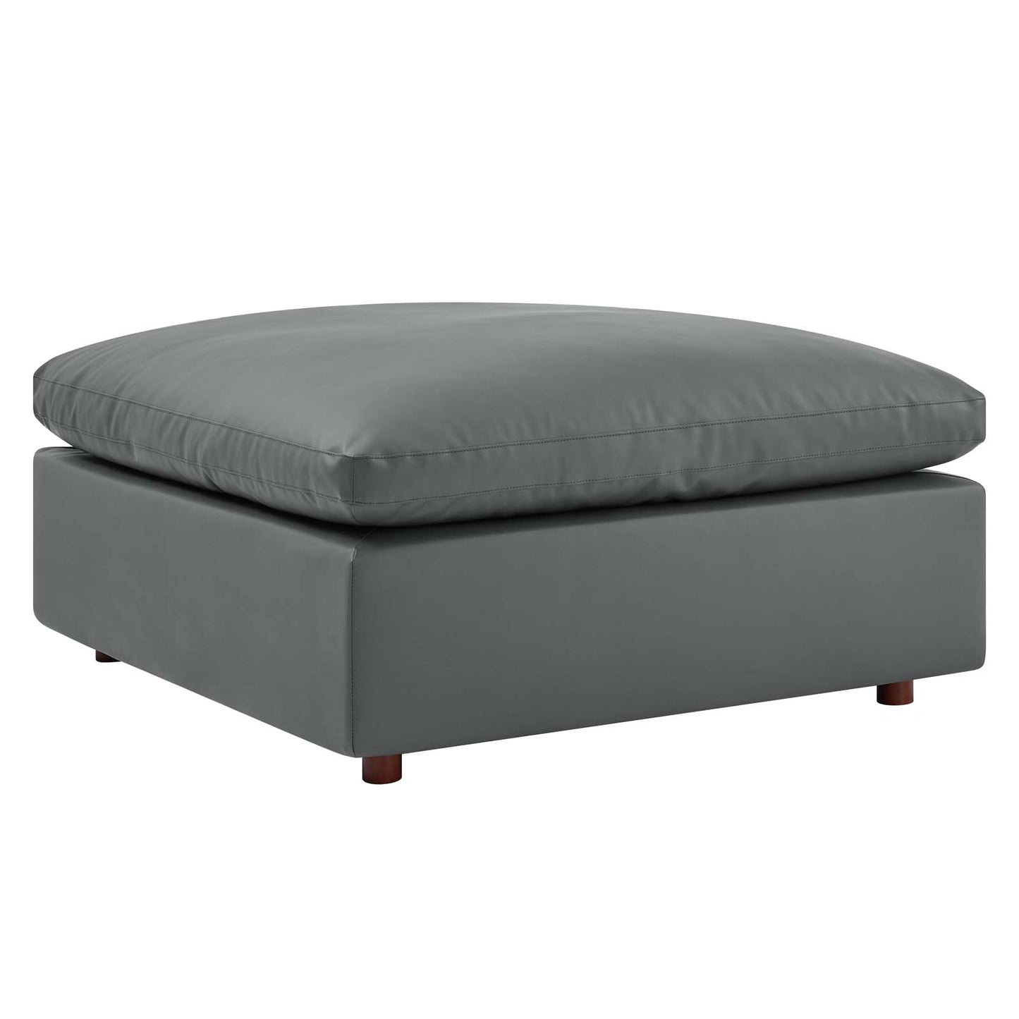 Commix Down Filled Overstuffed Vegan Leather Ottoman by Modway