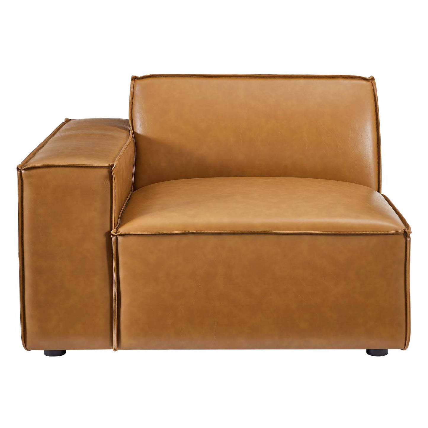 Restore Vegan Leather 3 Pieces Sofa in Tan by Modway