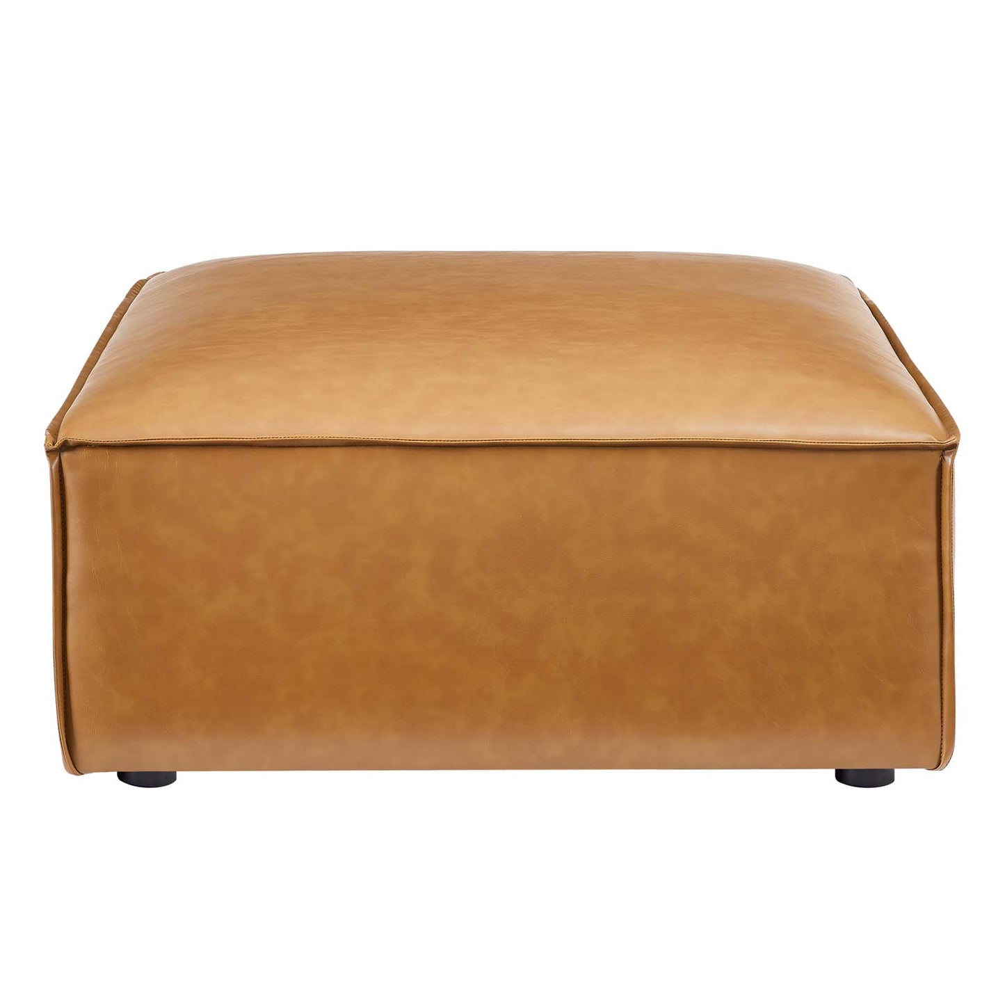 Restore 5 Pieces Vegan Leather Sectional Sofa in Tan by Modway