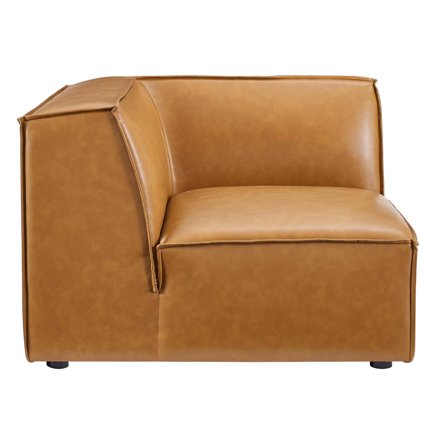 Restore 5-Piece Vegan Leather Sectional Sofa in Tan by Modway