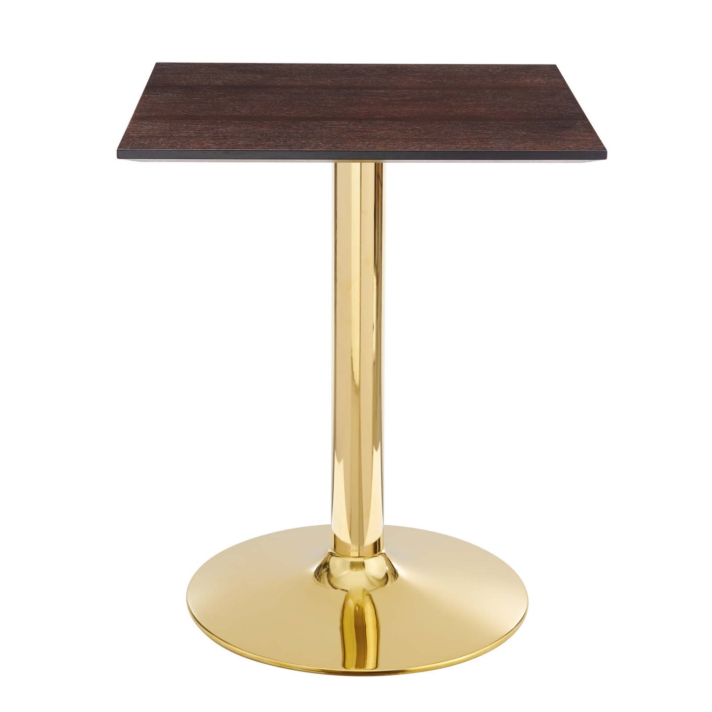 Verne 24" Square Dining Table in Gold by Modway