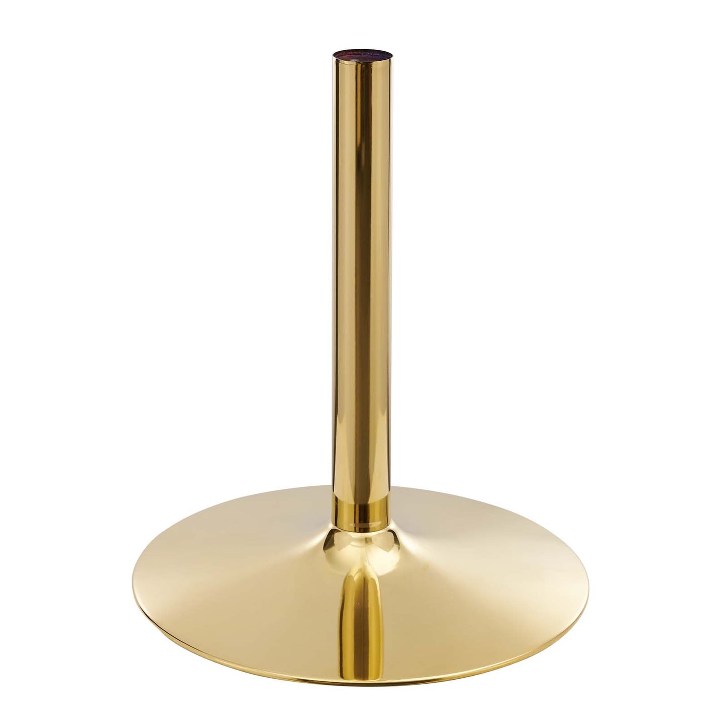 Verne 48" Oval Artificial Marble Dining Table in Gold White by Modway