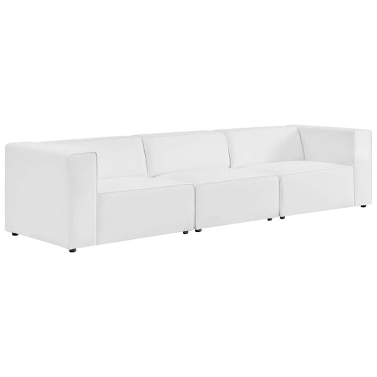 Mingle Vegan Leather 3-Piece Sectional Sofa by Modway